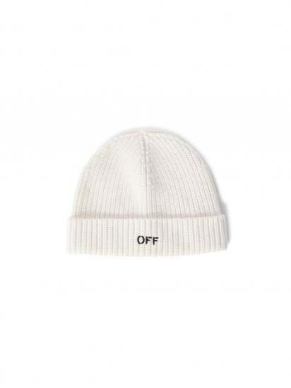 Off-White WO OFF STAMP CLASSIC BEANIE WHITE A BLAC on Sale - White - Click Image to Close