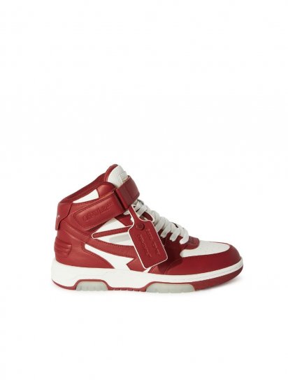 Off-White OUT OF OFFICE MID TOP LEA on Sale - Red - Click Image to Close