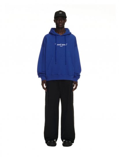 Off-White Give Me Space Skate Hoodie on Sale - Blue - Click Image to Close