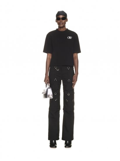 Off-White FLOCK OW BASIC TEE on Sale - Black - Click Image to Close