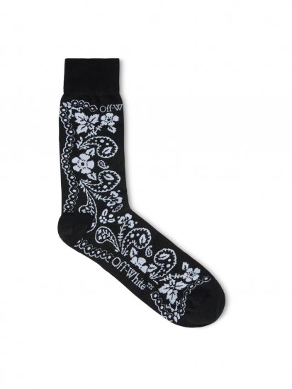 Off-White Bandana Socks - Black - Click Image to Close