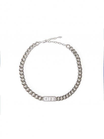 Off-White OFF CHAIN NECKLACE - Silver - Click Image to Close