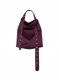 Off-White SATIN OPEN BACK BELT TOP BURGUNDY NO CO on Sale - Purple