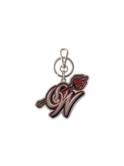 Off-White c/o AC Milan Logo Keychain - Silver - Click Image to Close