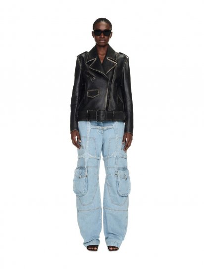 Off-White VINTAGE OVERSIZE BIKER on Sale - Black - Click Image to Close