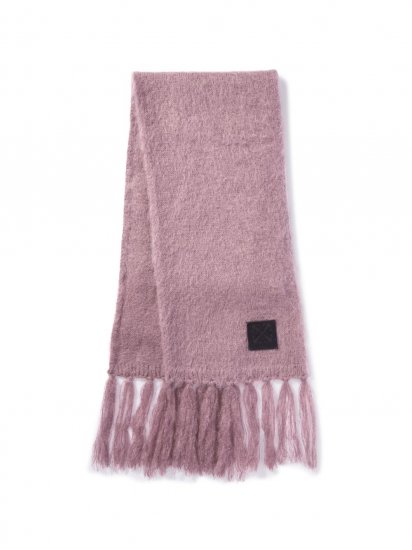 Off-White ARROW PAT MOHAIR FRINGE SCARF LILAC COB - Pink - Click Image to Close