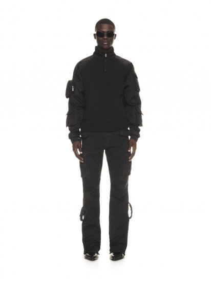 Off-White PATCH ARR HALFZIP TECH CREWN BLACK NO CO on Sale - Black - Click Image to Close