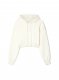 Off-White SMALL ARROW PEARL CROP HOODIE BEIGE BLA on Sale - White