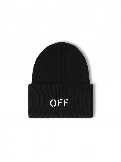 Off-White Off Stamp Loose Beanie - Black - Click Image to Close