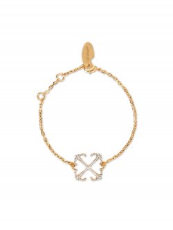 Off-White Arrow Strass Bracelet - Gold