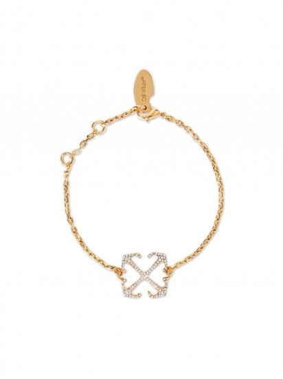 Off-White Arrow Strass Bracelet - Gold - Click Image to Close