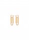 Off-White Paperclip Earrings - Gold