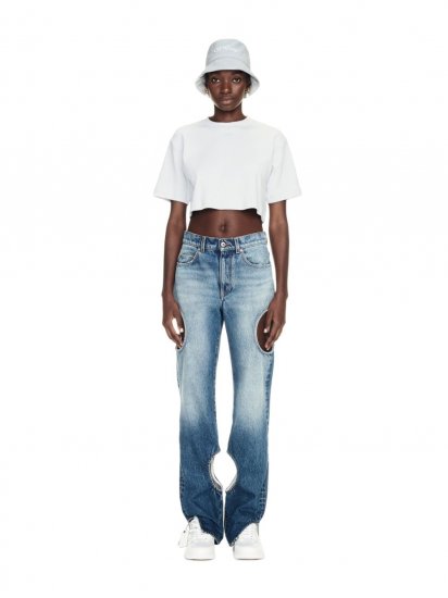 Off-White Off Stamp Cropped Tee - White - Click Image to Close