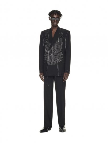 Off-White Stitch Tailor Pant on Sale - Black - Click Image to Close