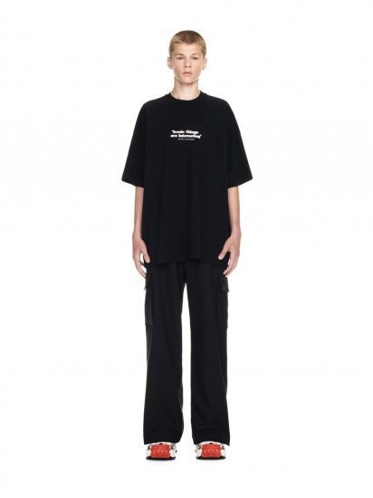 Off-White Ironic Quote Over S/S Tee - Black - Click Image to Close