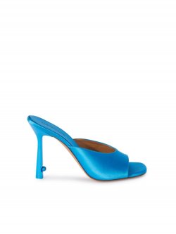 Off-White Pop Lollipop Satin High Mule on Sale - Blue