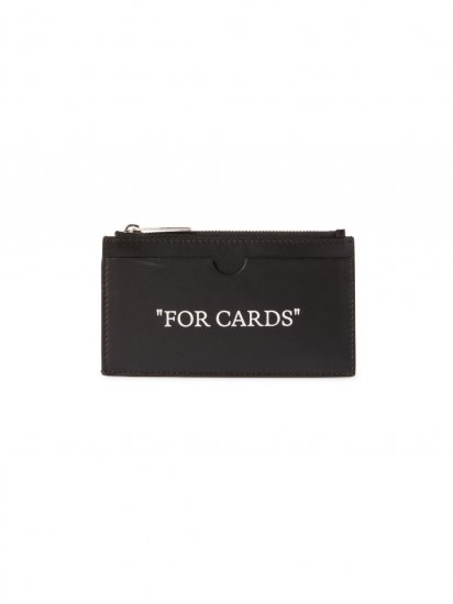 Off-White QUOTE BOOKISH ZIPPED CARD CAS BLACK WHIT - Black - Click Image to Close