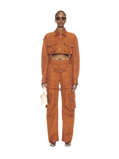 Off-White CO CARGO PKT OVER PANT BRICK RED NO COLO on Sale - Orange - Click Image to Close