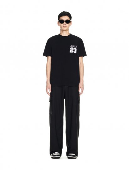 Off-White 23 Logo Slim S/S Tee - Black - Click Image to Close