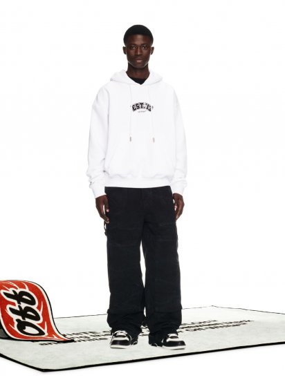 Off-White Off-White??Logic Skate Hoodie - White - Click Image to Close