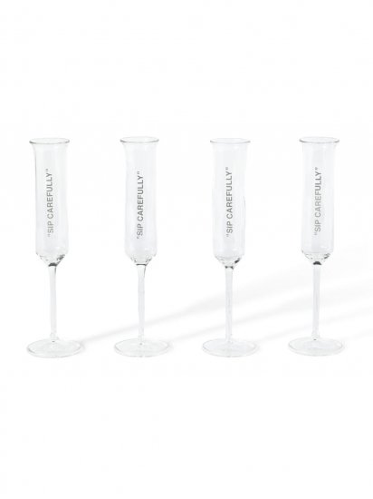 Off-White FLUTE GLASS QUOTE SET - Neutrals - Click Image to Close