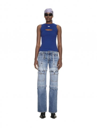 Off-White OFF STAMP RIB ROUND ROWIN TOP on Sale - Blue - Click Image to Close