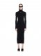 Off-White Off Stamp Rib Round Long Dress - Black