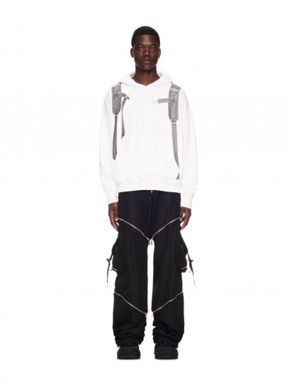 Off-White Backpack Skate Hoodie - White - Click Image to Close