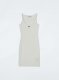 Off-White OFF STAMP BASIC RIB DRESS on Sale - White