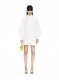 Off-White Poplin Pleat Shirt Dress - White