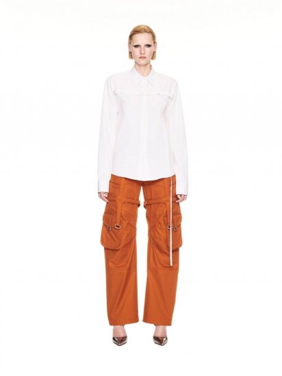 Off-White POPLIN BUCKLE SHIRT - White - Click Image to Close