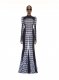 Off-White SHIBORI GEO CYCL LONG DRESS COBALT BLUE on Sale - Blue