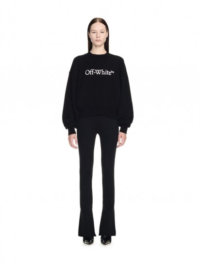 Off-White BIG LOGO BOOKISH OVER CREW - Black - Click Image to Close