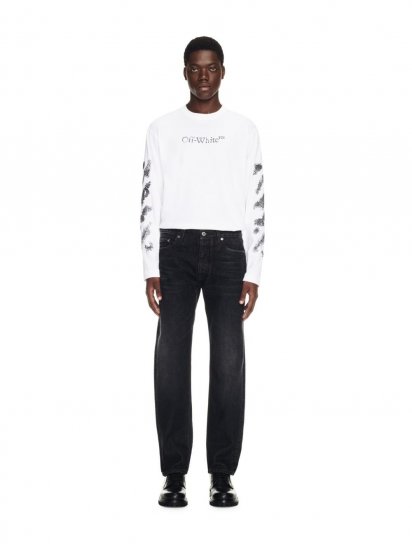 Off-White Arr Tab Tapered Jeans - Grey - Click Image to Close