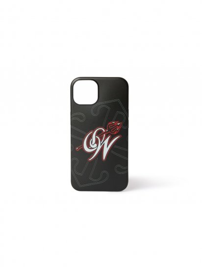 Off-White x AC Milan I-phone 14 Cover - Black - Click Image to Close