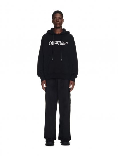 Off-White Big Bookish Skate Hoodie - Black - Click Image to Close