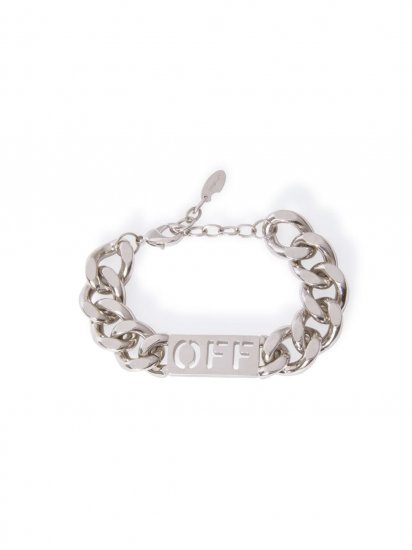 Off-White OFF CHAIN BRACELET - Silver - Click Image to Close