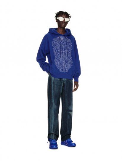 Off-White Body Stitch Skate Hoodie on Sale - Blue - Click Image to Close