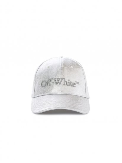 Off-White Denim Logo Bksh Baseball Cap on Sale - Silver - Click Image to Close