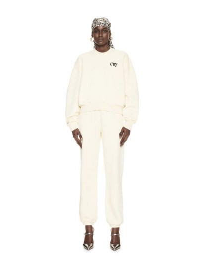 Off-White FLOCK OW OVER CREW on Sale - White - Click Image to Close