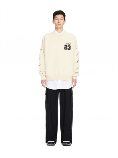 Off-White 23 Logo Skate Crewneck - Neutrals - Click Image to Close