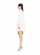 Off-White Poplin Pleat Shirt Dress - White