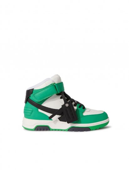 Off-White OUT OF OFFICE MID TOP LEA on Sale - Green - Click Image to Close