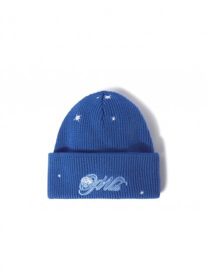 Off-White WO MOON STARS BEANIE on Sale - Blue - Click Image to Close