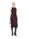 Off-White SATIN BUCKLE LONG DRESS BURGUNDY NO COL on Sale - Red