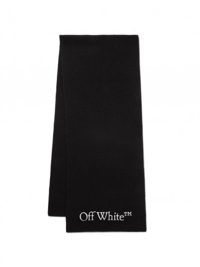 Off-White BOOKISH KNIT SCARF - Black - Click Image to Close