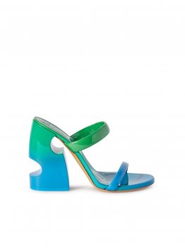 Off-White Shade Meteor Block Mule Sandal on Sale - Blue