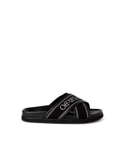 Off-White CLOUD CRISS CROSS SLIDER - Black - Click Image to Close