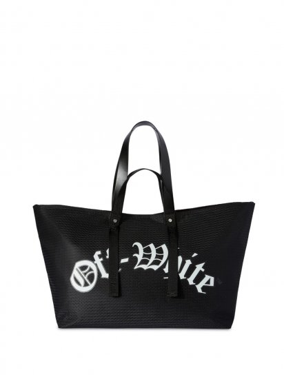 Off-White Day Off Mesh Baseball Logo Tote Bag - Black - Click Image to Close