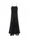 Off-White Moon Geo Str Ruffle Slip Dress - Black